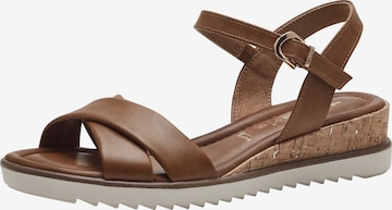 TAMARIS Sandals in Brown: front