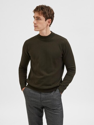 SELECTED Sweater 'Robert' in Green: front