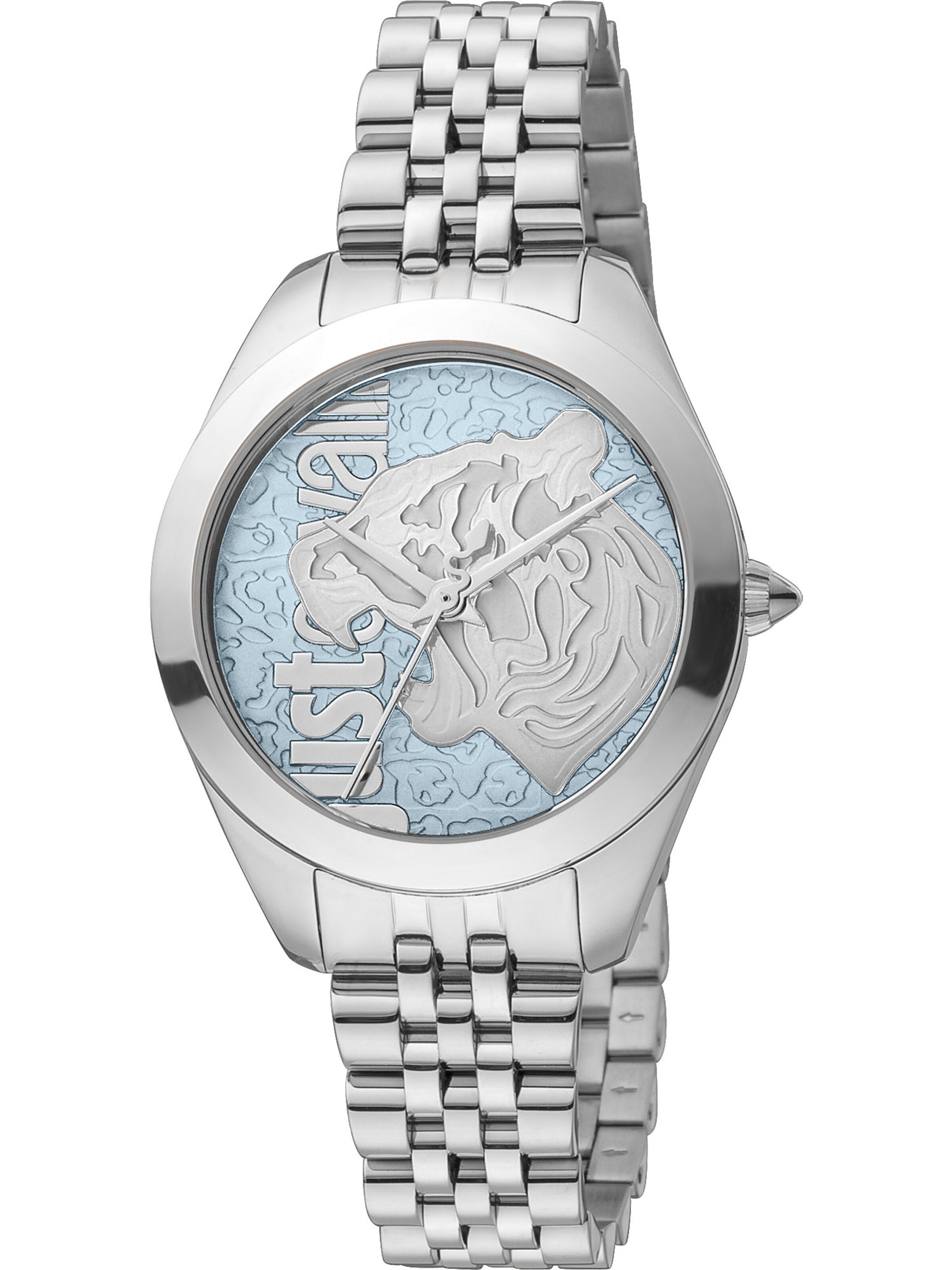 Just Cavalli Analoguhr in Silber: Vorderseite