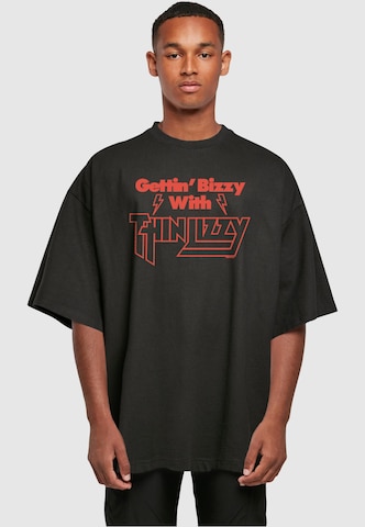 Maglietta 'Thin Lizzy - Gettin Bizzy' di Merchcode in nero: frontale