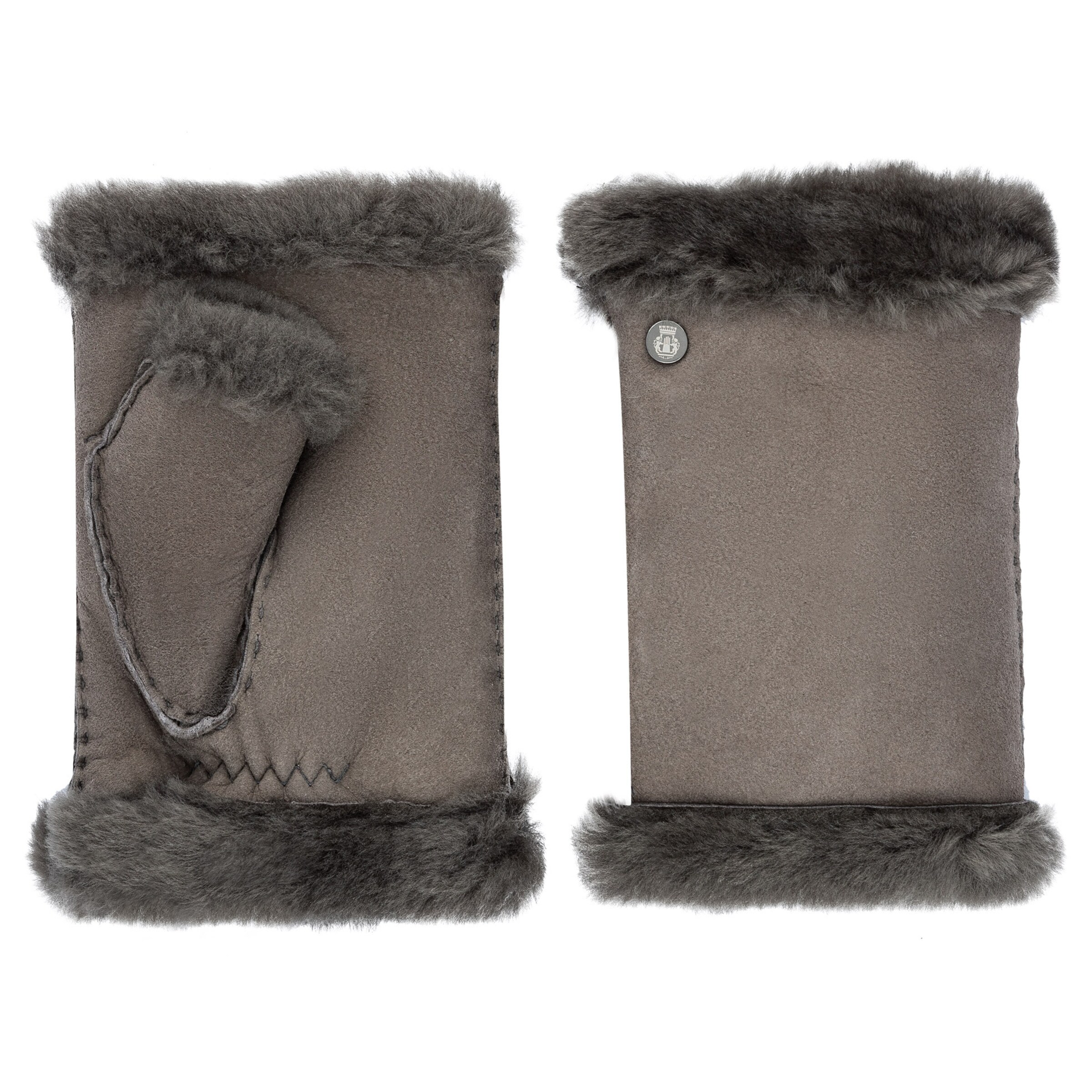 Roeckl Lederhandschuhe 'WINNIPEG' in Grau: Vorderseite