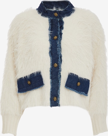 ALARY Pletena jopa | bela barva: sprednja stran