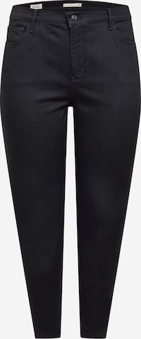 Levi's® Plus Skinny Jeans '720 PL Hirise Super Skny' in Zwart: voorkant