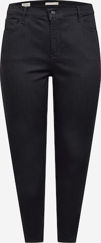 Levi's® Plus - Skinny Calças de ganga '720 PL Hirise Super Skny' em preto: frente
