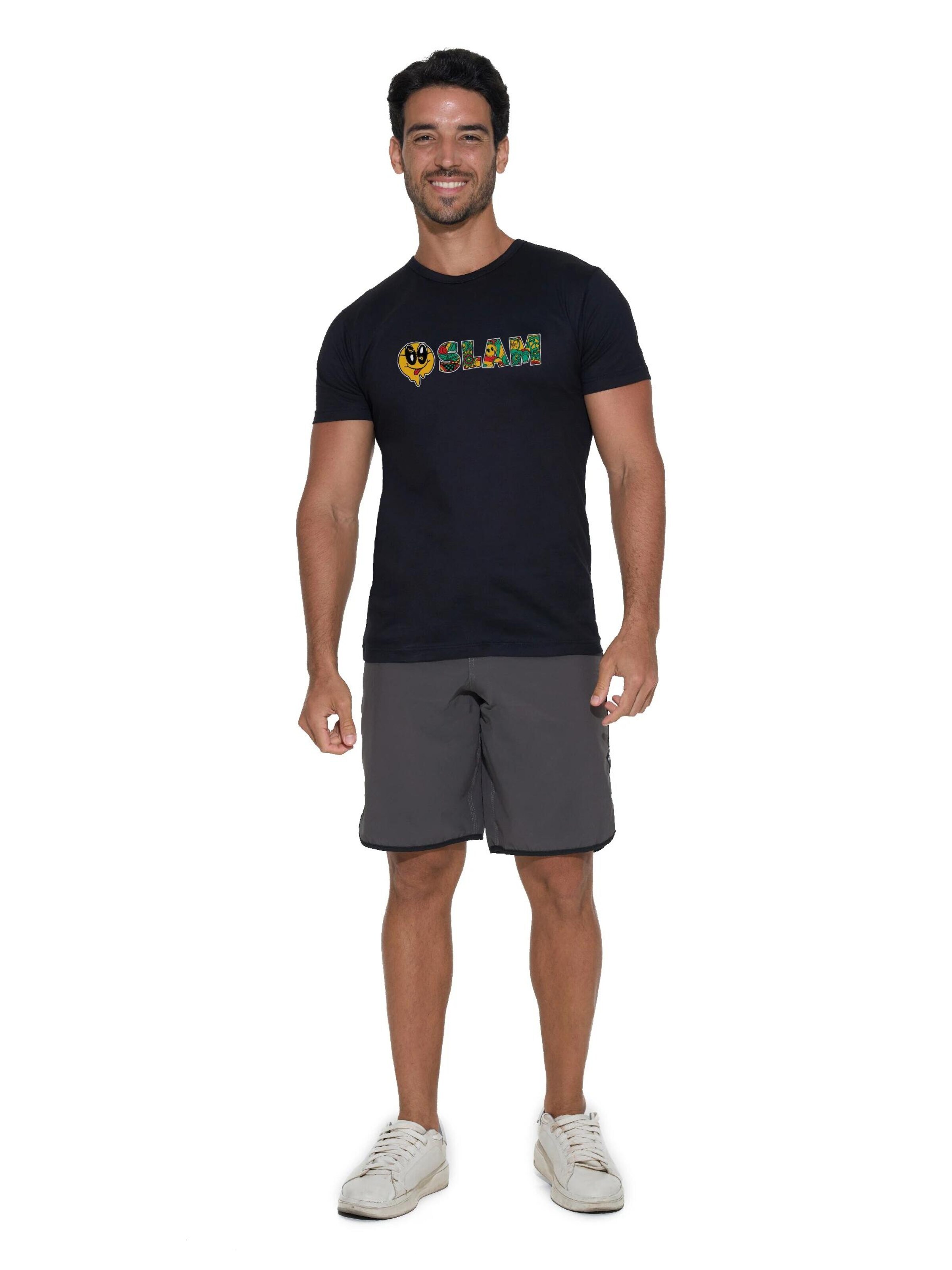 69Slam - Camiseta en negro: frente