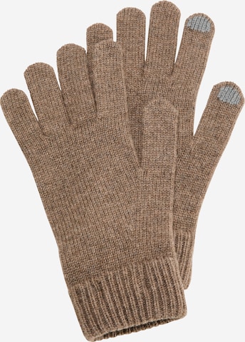 s.Oliver Full Finger Gloves in Brown: front
