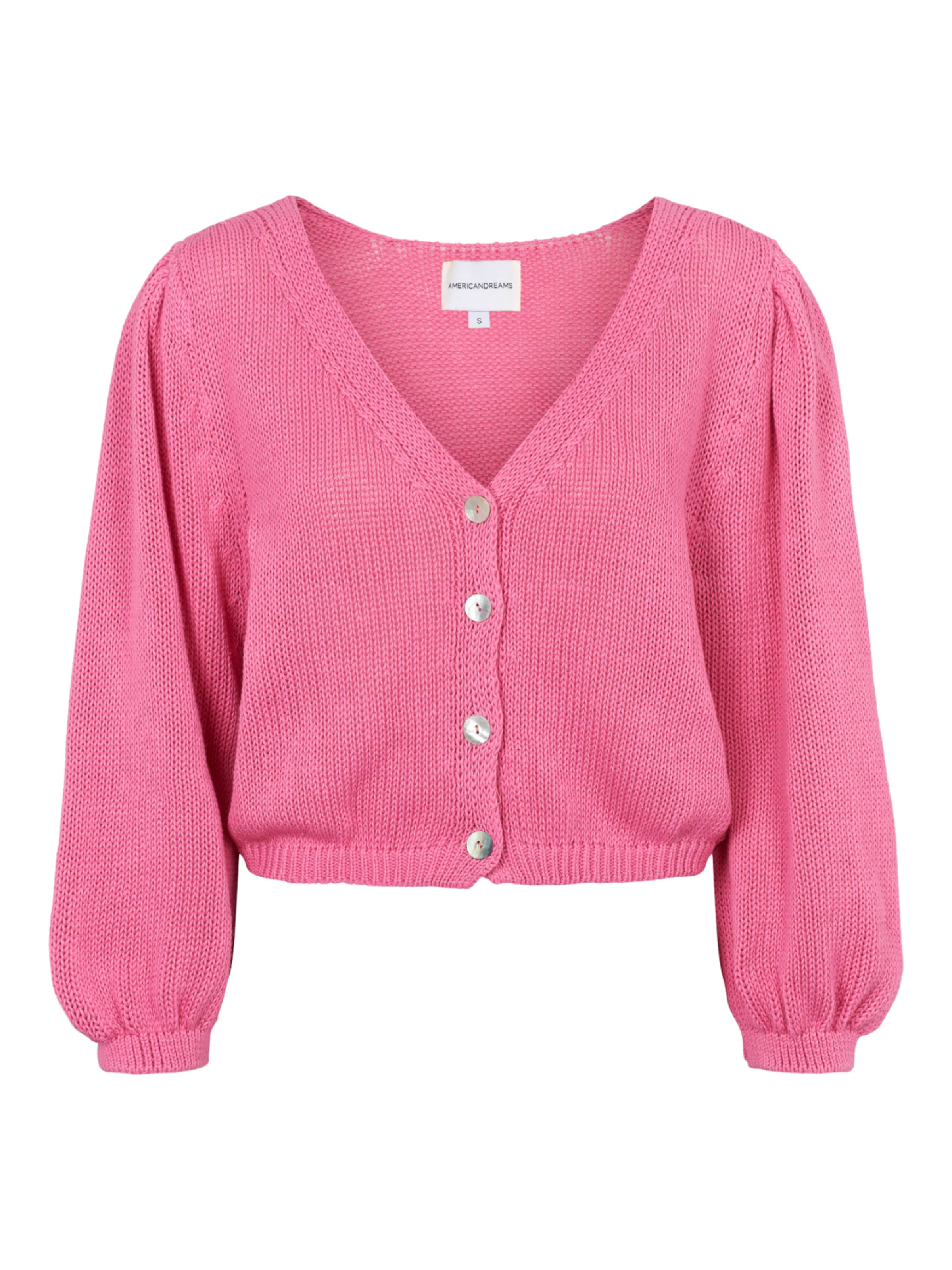 americandreams Strickjacke 'Manda'‌‌‌‌ in Pink: Vorderseite