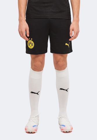 Regular Pantaloni sport 'BVB' de la PUMA pe negru: față