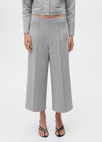 MANGO Wide leg Pants in Grey: front