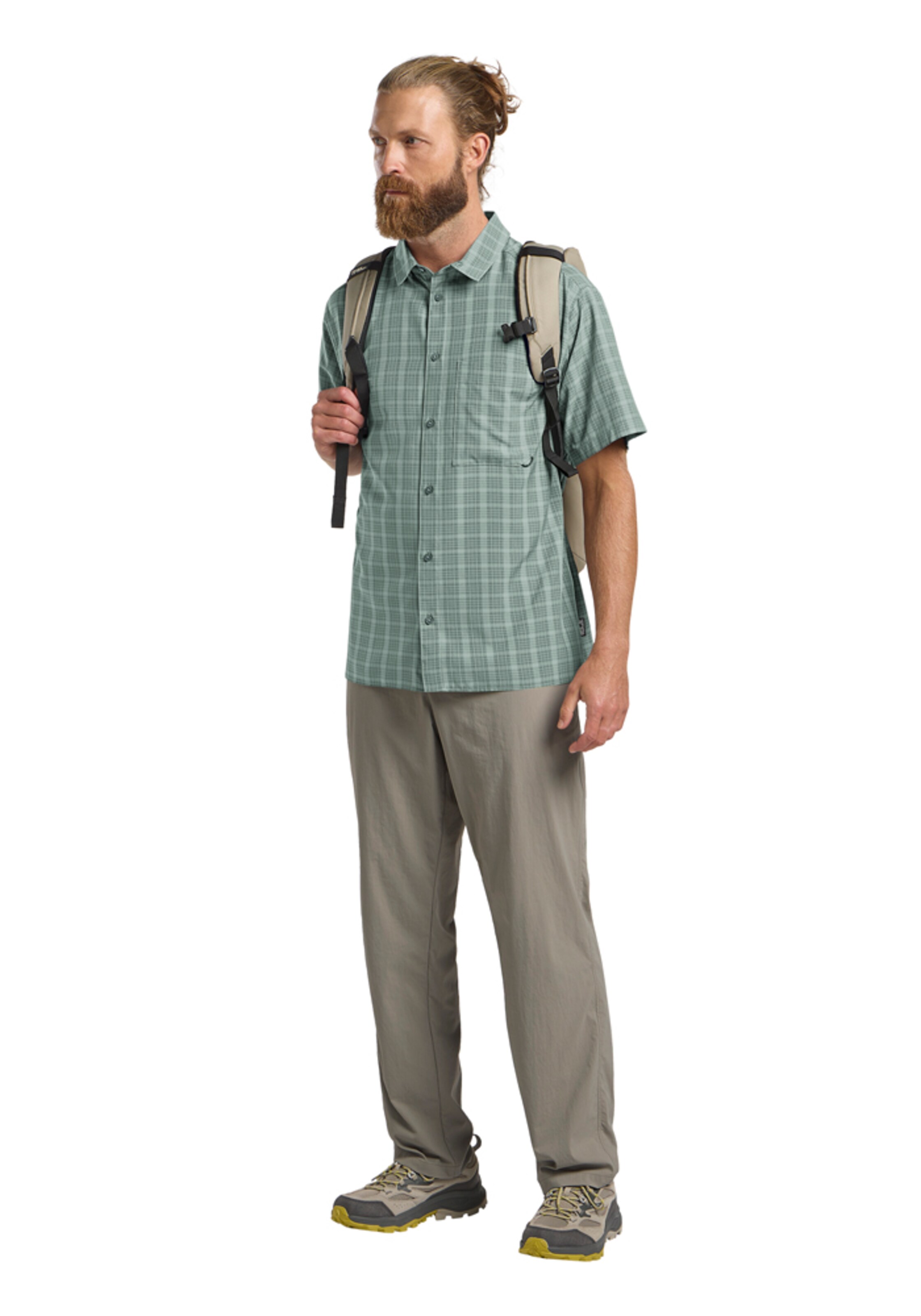 JACK WOLFSKIN Regular Fit Funktionshemd 'Meseta' in Grün