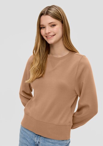 QS Sweatshirt in Braun: predná strana