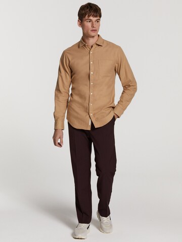 Shiwi Regular Fit Skjorte 'Tyler' i beige: forside