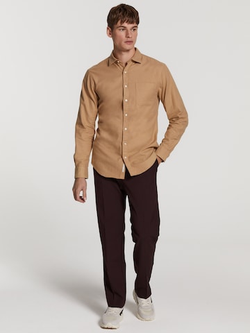 Shiwi Regular fit Skjorta 'Tyler' i beige: framsida