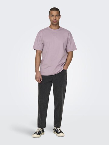 Only & Sons T-shirt 'Fred' i lila