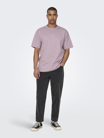 T-Shirt 'ONSFred' Only & Sons en violet