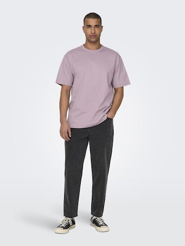 T-Shirt 'Fred' Only & Sons en violet