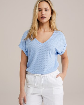 WE Fashion Shirt in Blue: front
