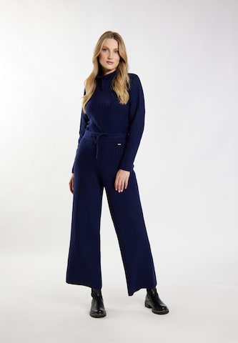 Wide leg Pantaloni di DreiMaster Vintage in blu