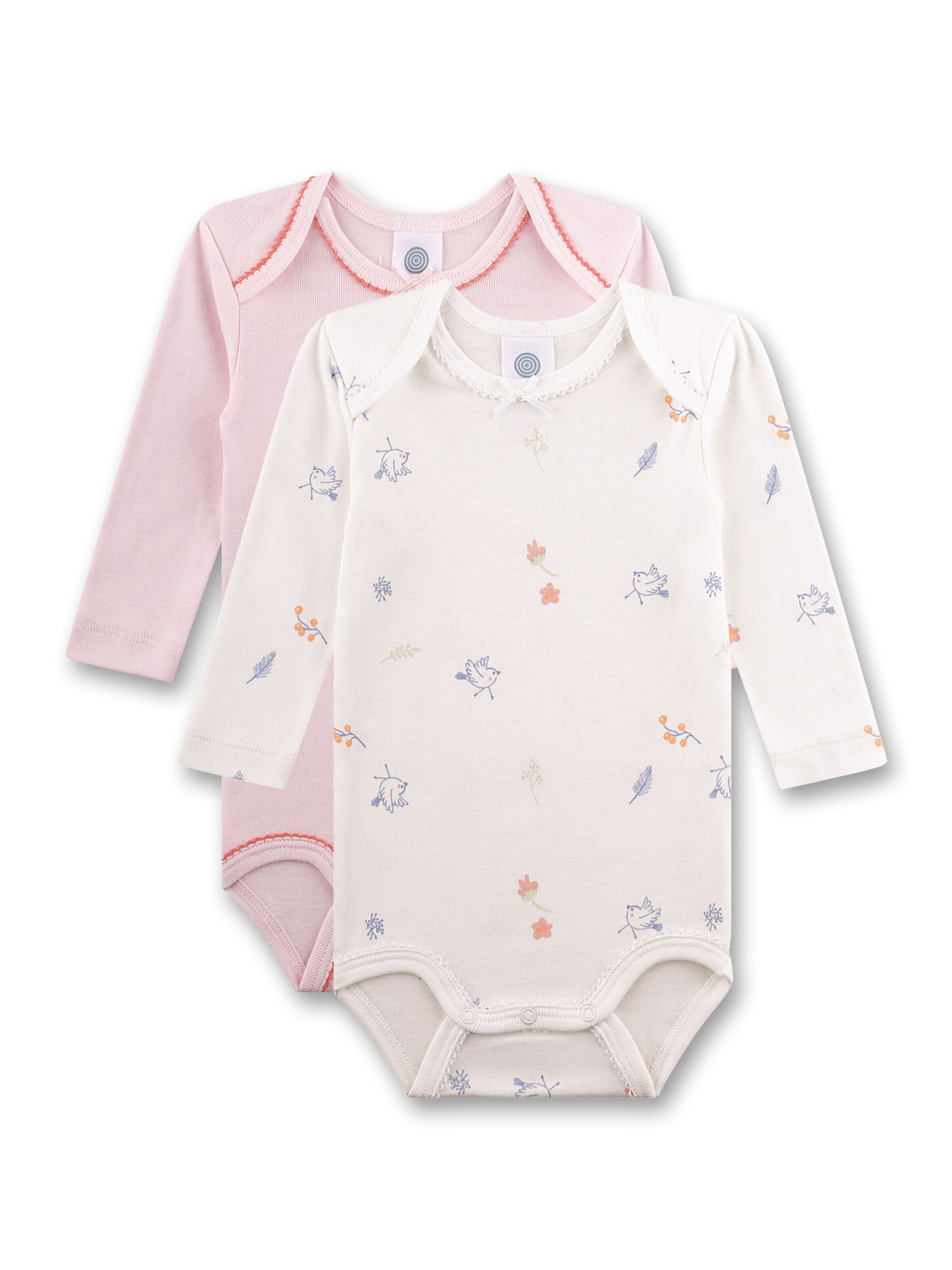 Tutina / body per bambino di Sanetta in rosa: frontale