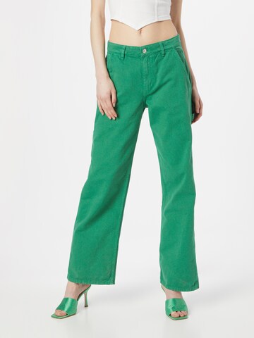 Loosefit Jeans cargo 'Carpenter' Gina Tricot en vert : devant