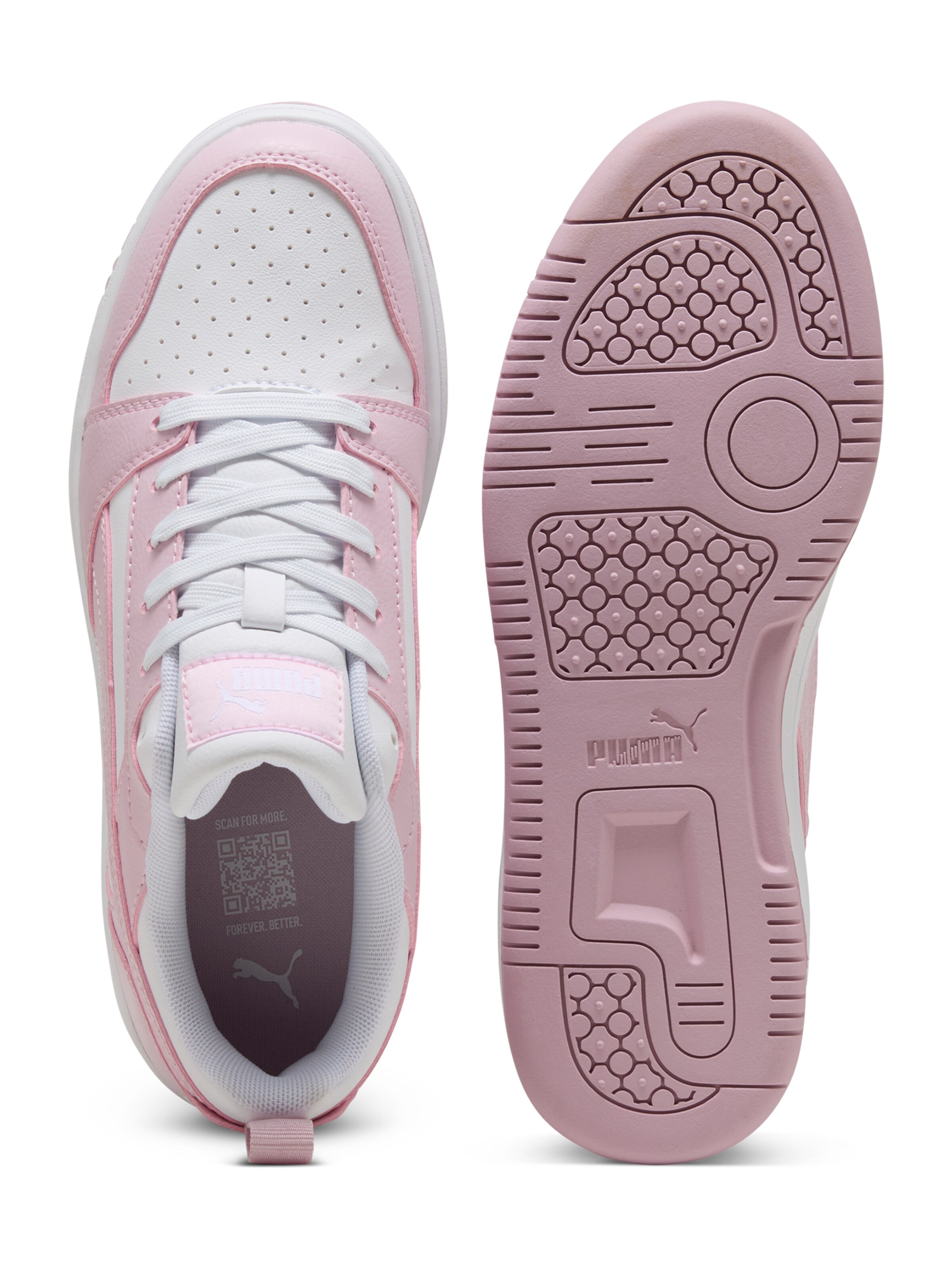 PUMA - Sapatilhas baixas 'Rebound V6' em branco