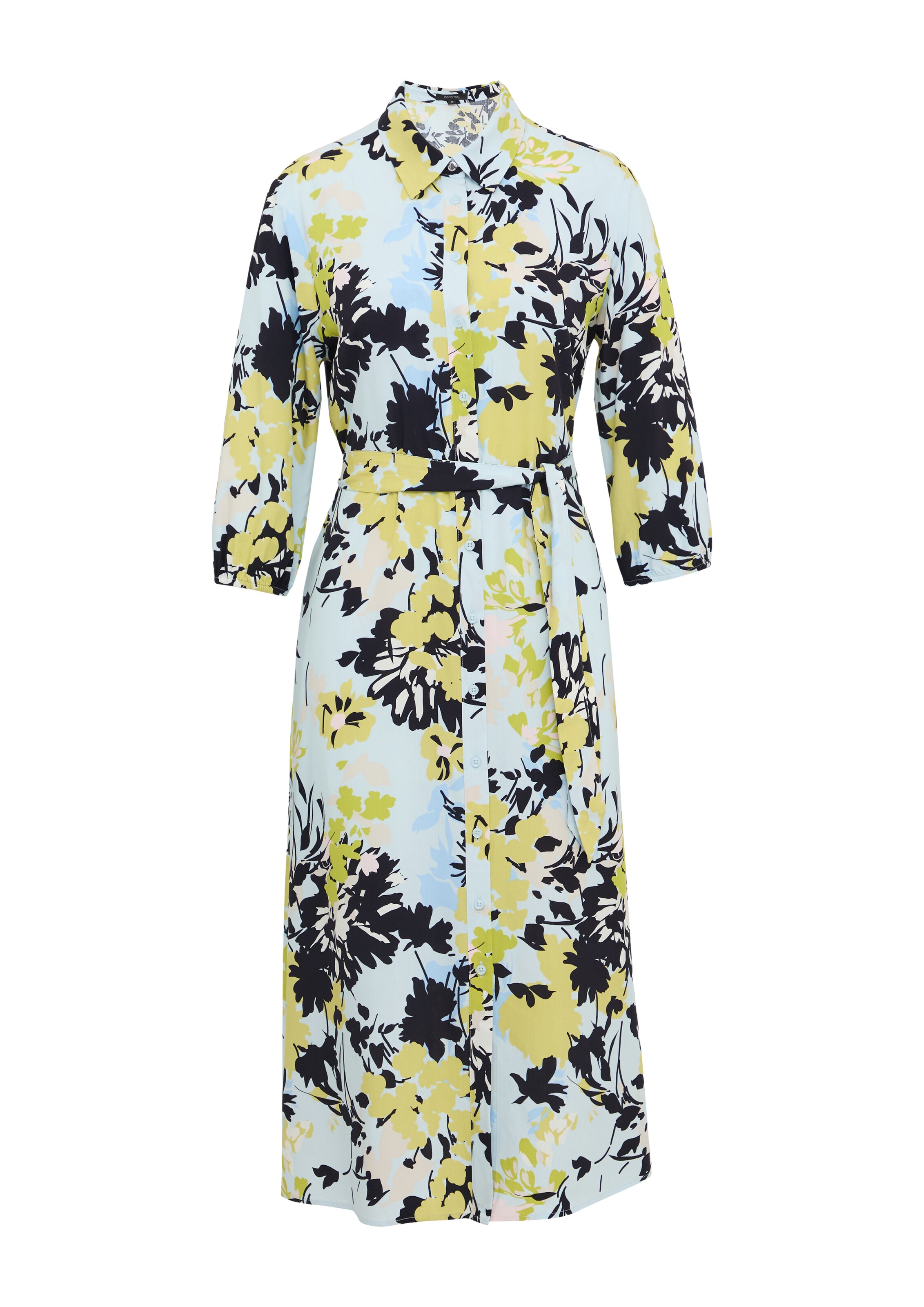 COMMA Платье-рубашка в Синий: спереди