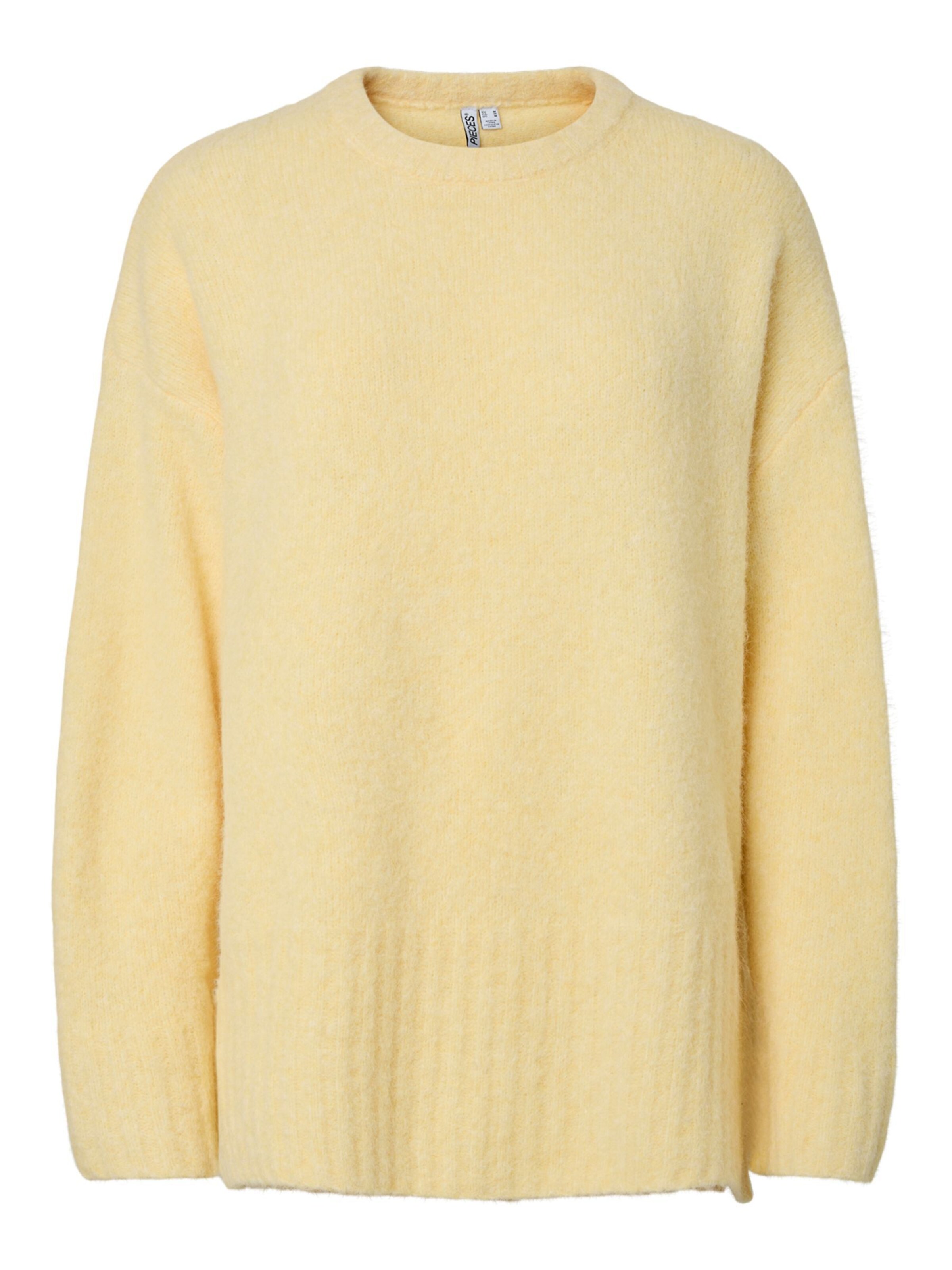 PIECES Sweater 'PCTina' in Yellow: front