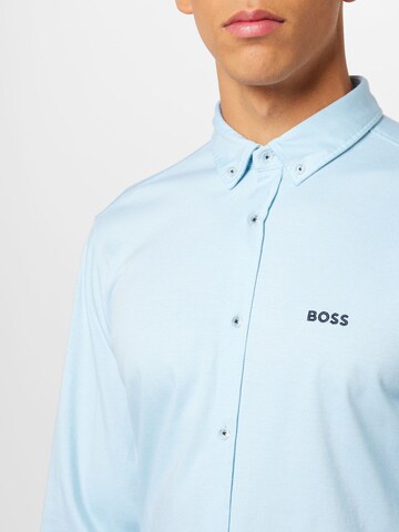 BOSS Green - Regular Fit Camisa 'BIADO' em azul
