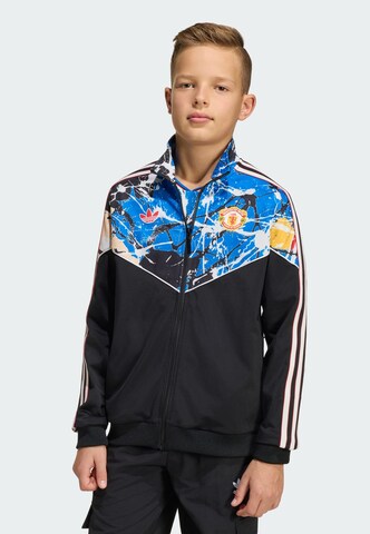 ADIDAS PERFORMANCE Sports jacket 'Manchester United Stone Roses' in Black: front