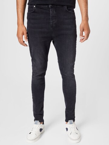SikSilk Jeans in Black: front