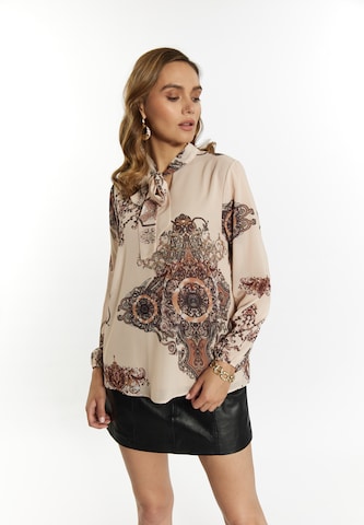 Camicia da donna di faina in beige