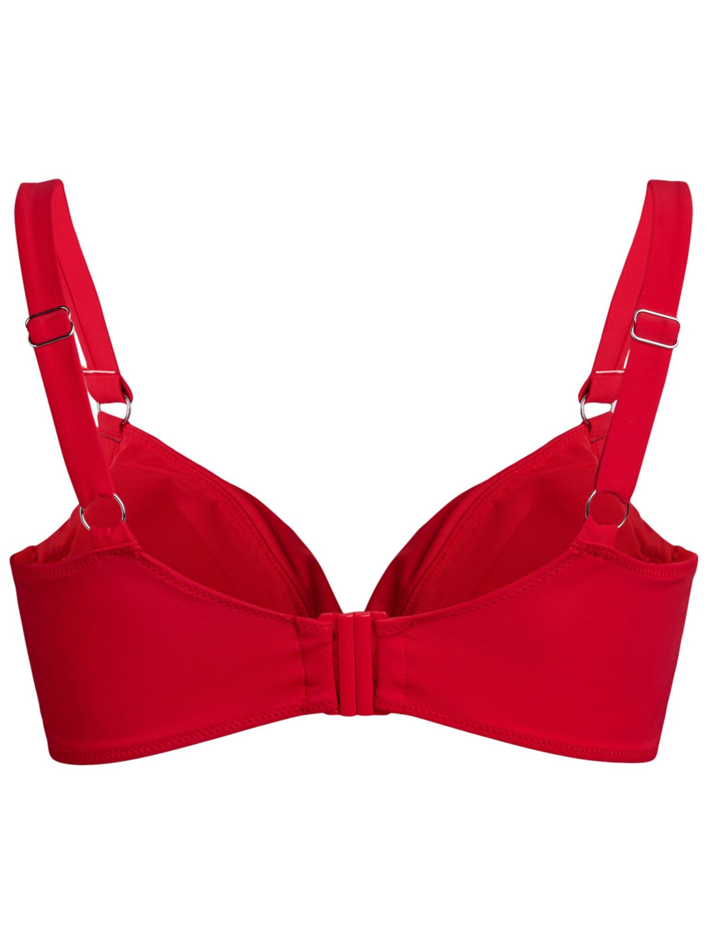 Swim by Zizzi T-shirt Bikini top in Red
