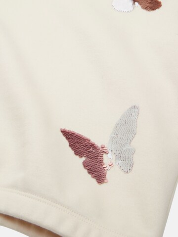 Sweat-shirt 'Sequin Artwork' TOM TAILOR en beige