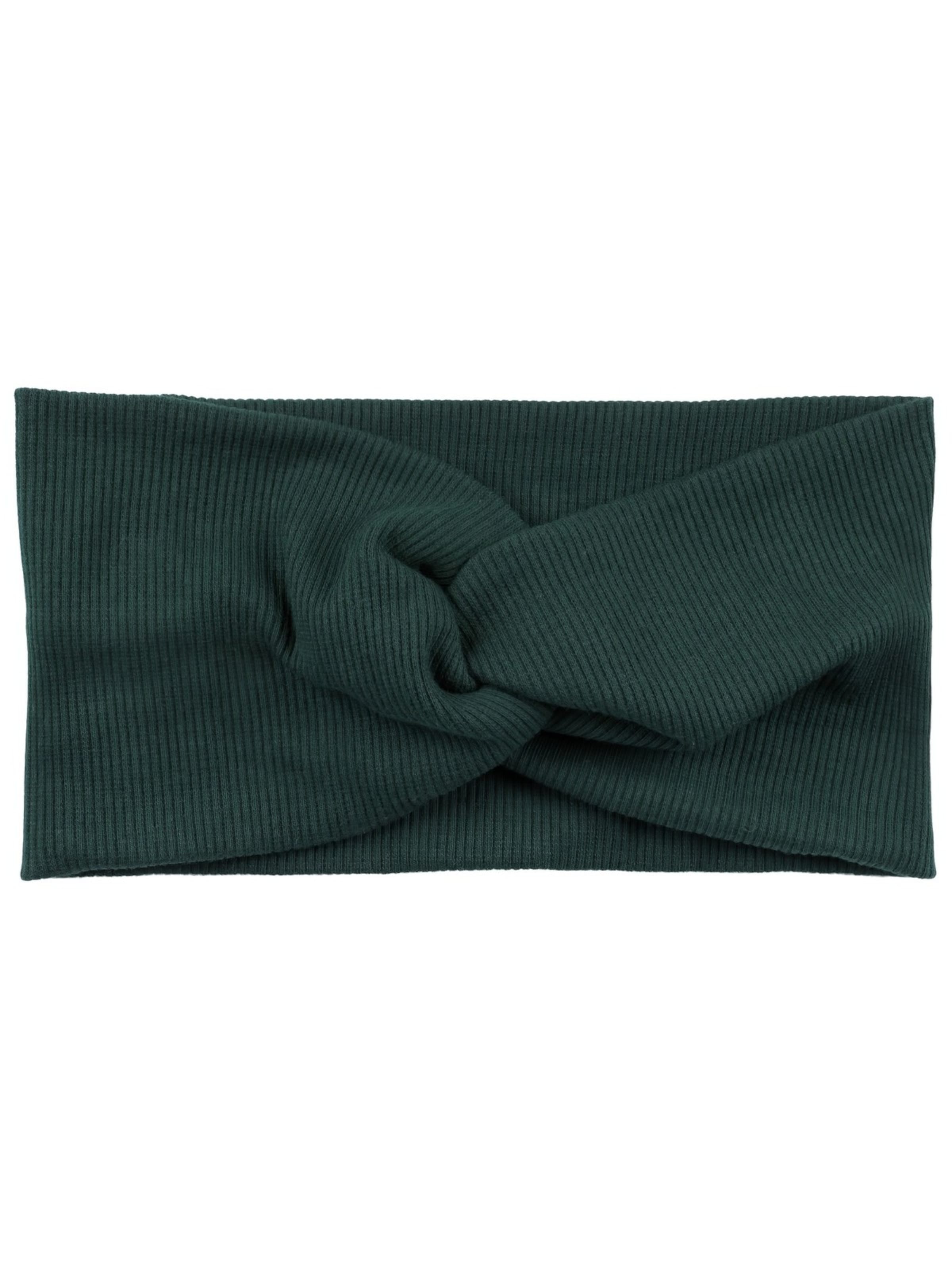 styleBREAKER Hair jewelry 'Feinripp Haarband gedreht' in Green: front