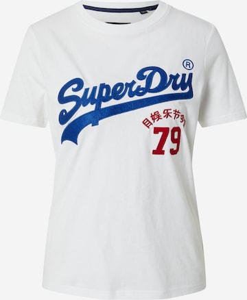 T-shirt 'Interest' Superdry en blanc : devant