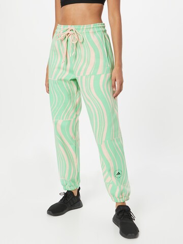 ADIDAS BY STELLA MCCARTNEY Tapered Workout Pants 'Truecasuals' in Green: front