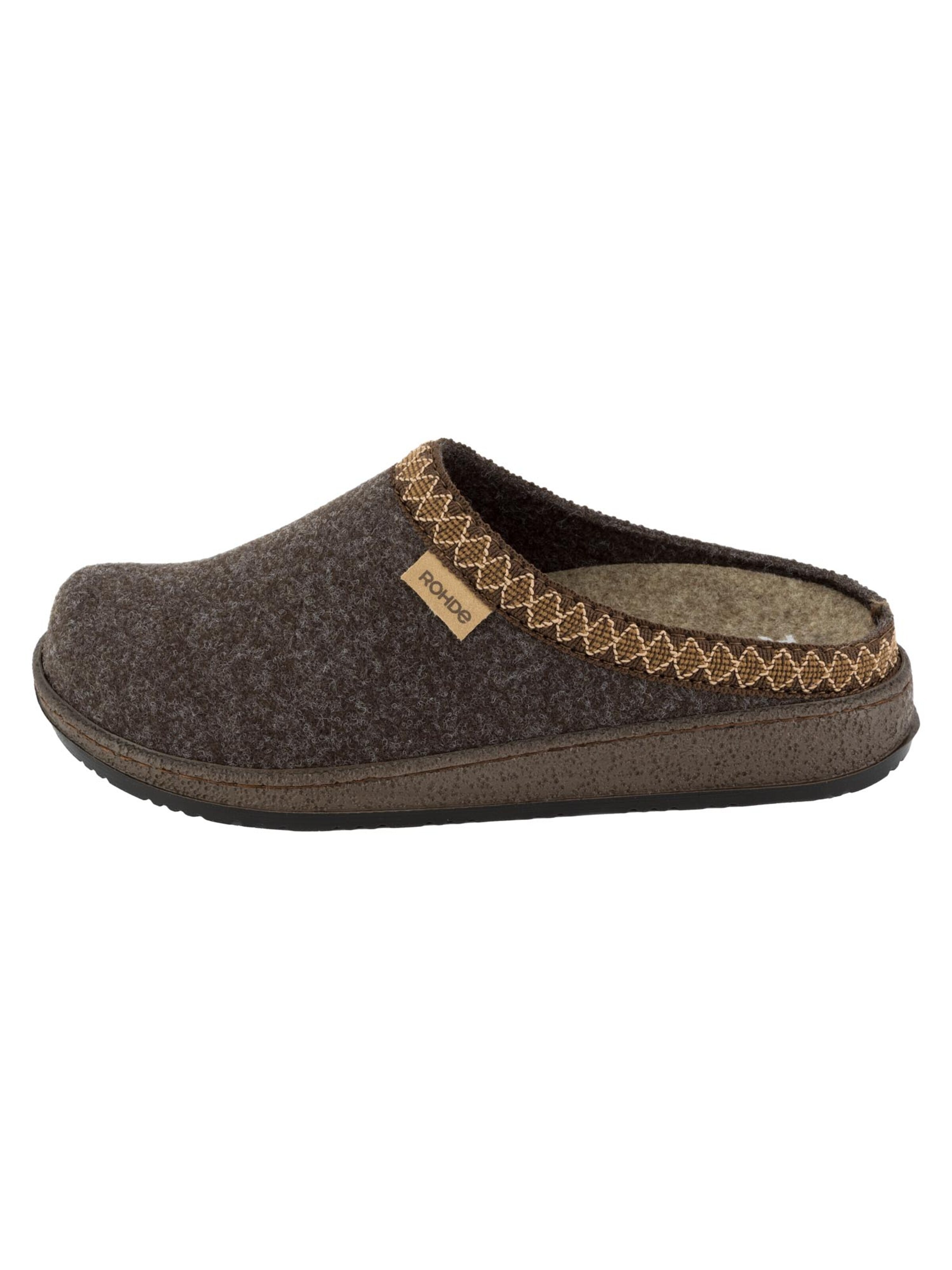 ROHDE Clogs 'Novara-D' in Bruin: voorkant