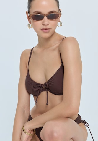 Triangle Hauts de bikini LSCN by LASCANA en marron : devant
