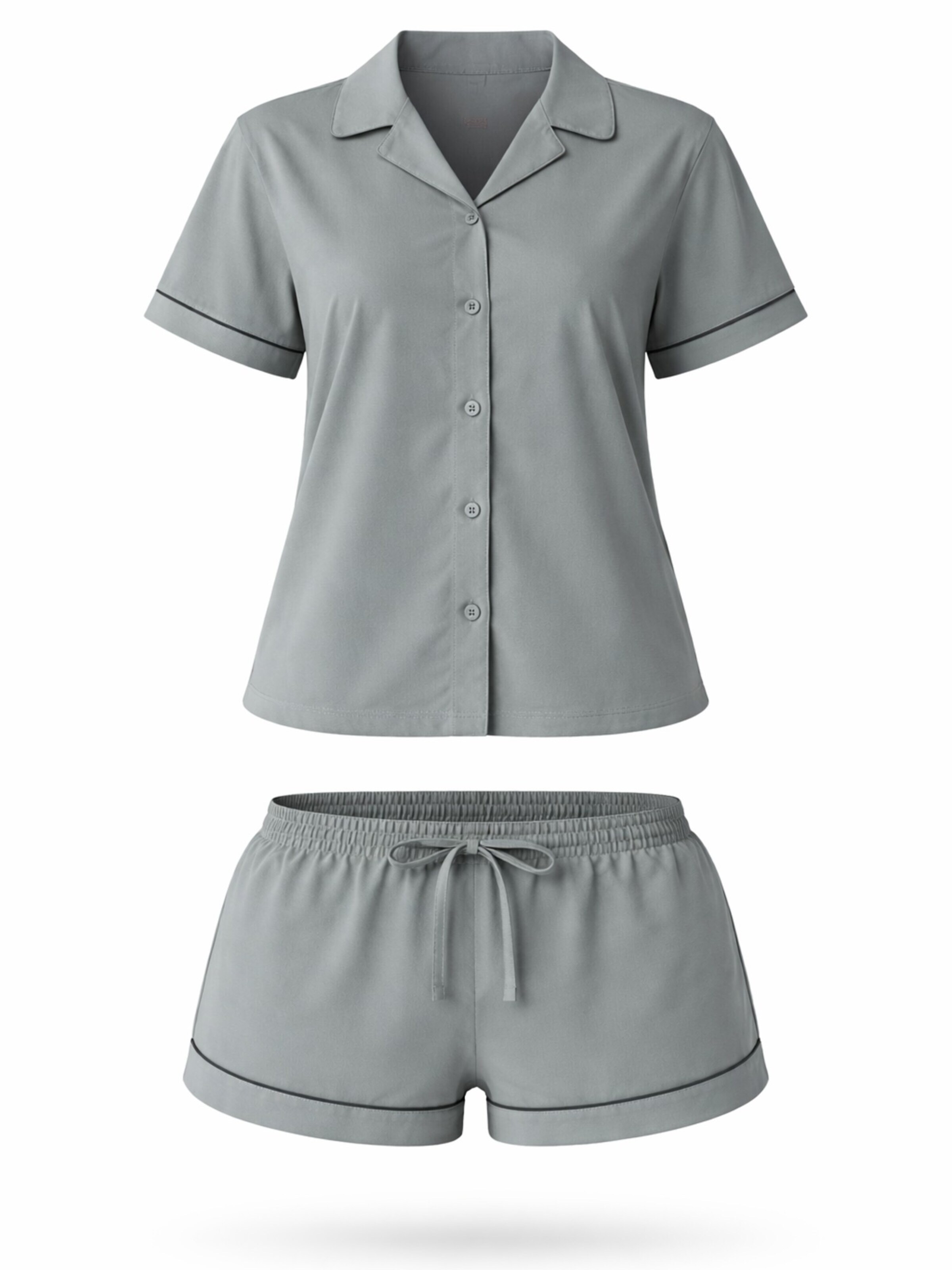 LEAFLETIC Korte pyjama 'Leafletic Women’s Night Wear Short Set' in Groen: voorkant