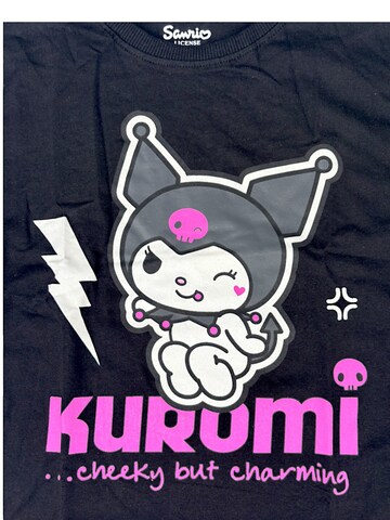 HELLO KITTY Shirt 'Hello Kitty Kuromi' in Black