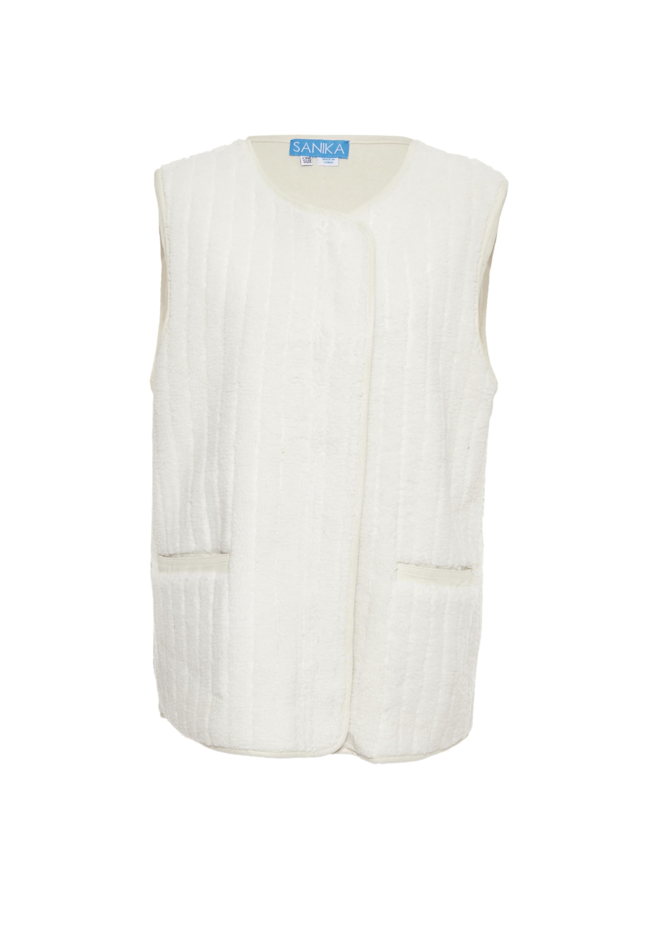 SANIKA Pletená vesta – bílá: přední strana