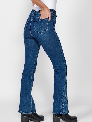 KOROSHI Flared Jeans in Blau