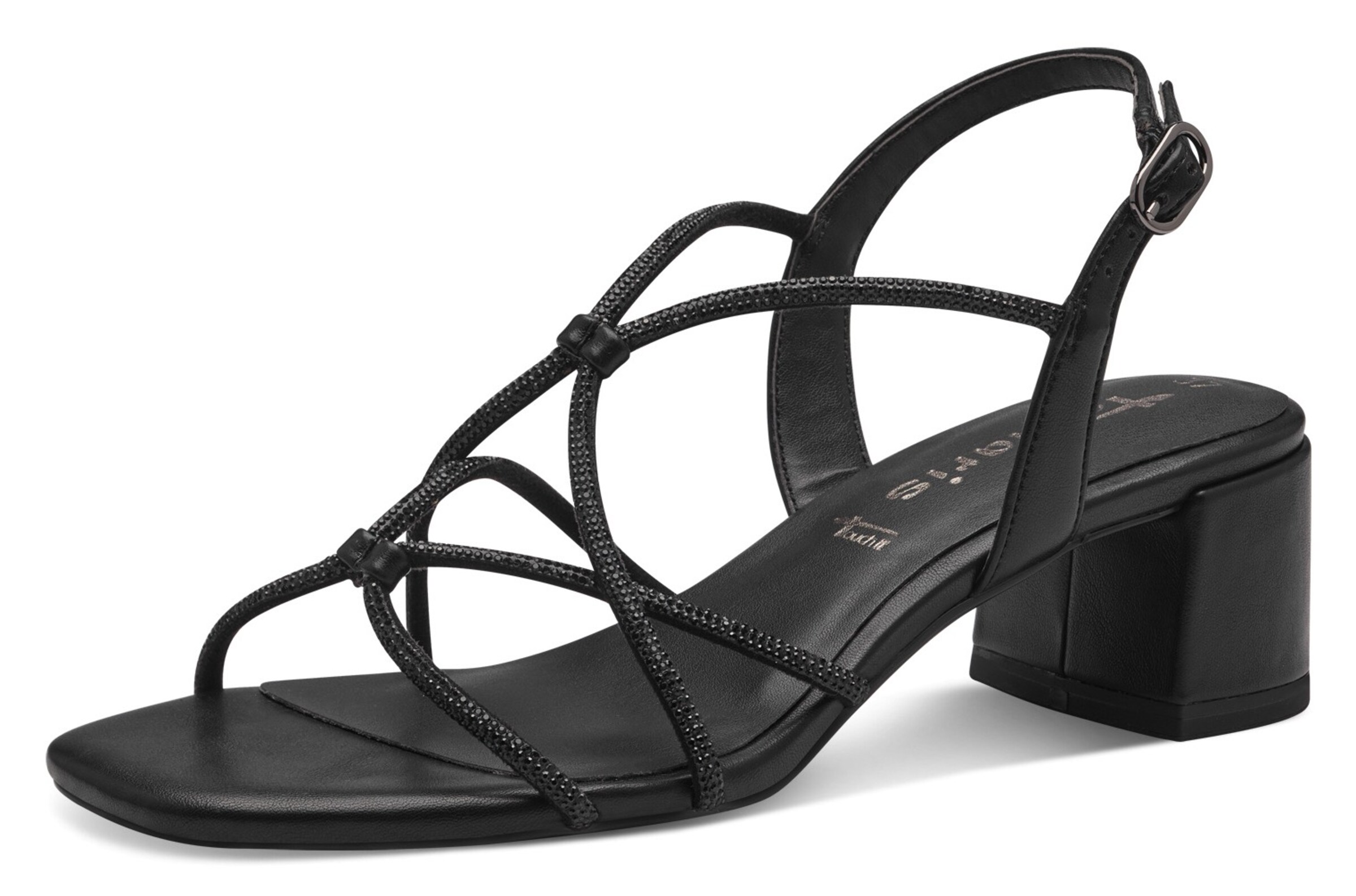 Tamaris Strap sandal in Black: front