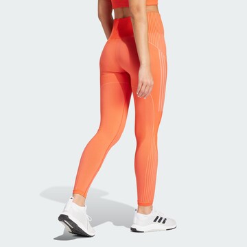 ADIDAS PERFORMANCE Skinny Workout Pants in Orange