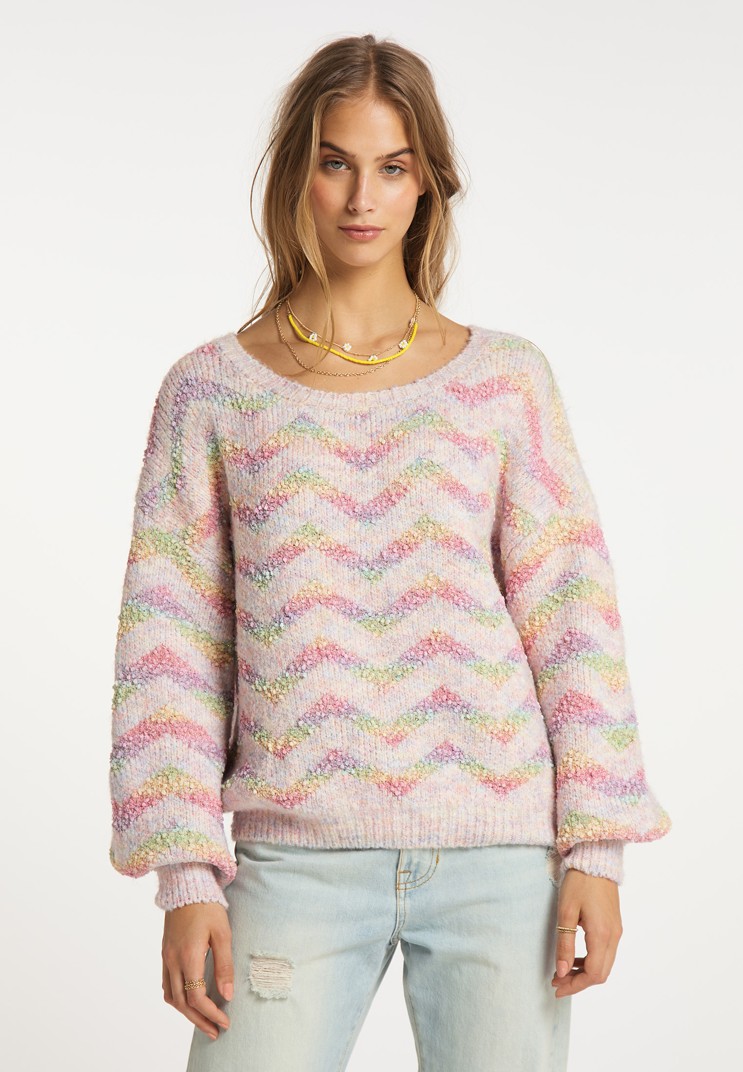 Plus size Odzież IZIA Sweter w kolorze Mieszane Kolorym 