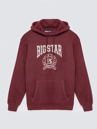BIG STAR Sweatshirt 'ADAM' in de kleur Donkerrood, Productweergave