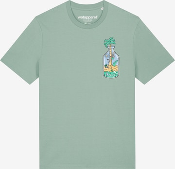 Watapparel Shirt ' Holiday in a bottle ' in Green: front