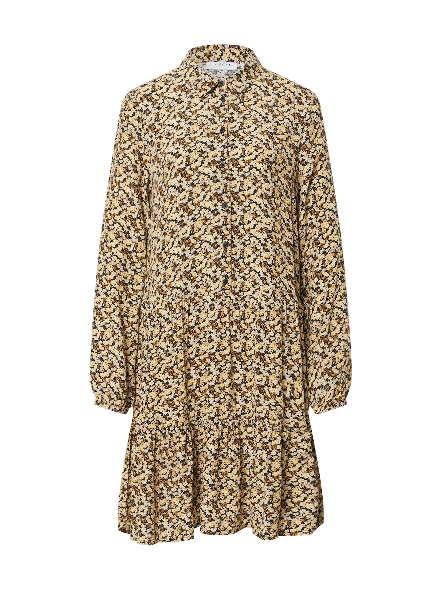 xHfEx Sukienki MOSS COPENHAGEN Sukienka koszulowa Wilda Morocco w kolorze Musztardowy, Pastelowo-Żółtym 