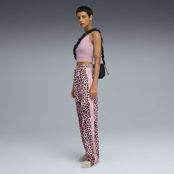 PUMA Wide leg Broek 'T7 LEO LUXE' in Roze