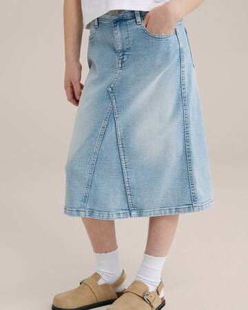 Jupe WE Fashion en bleu : devant